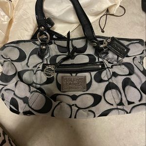 Coach purse grey and black